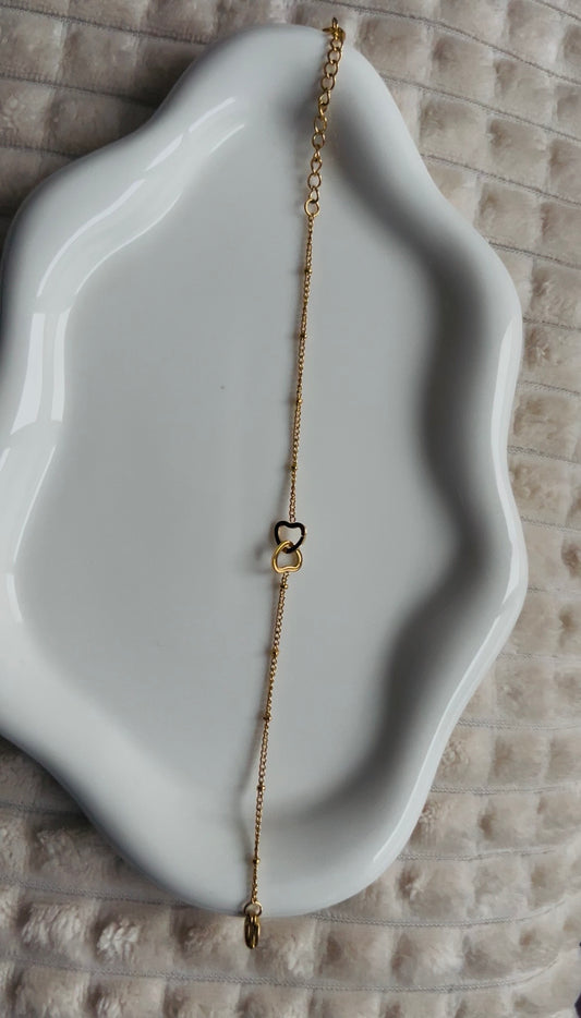 Connected Hearts Armband | 18K vergoldet