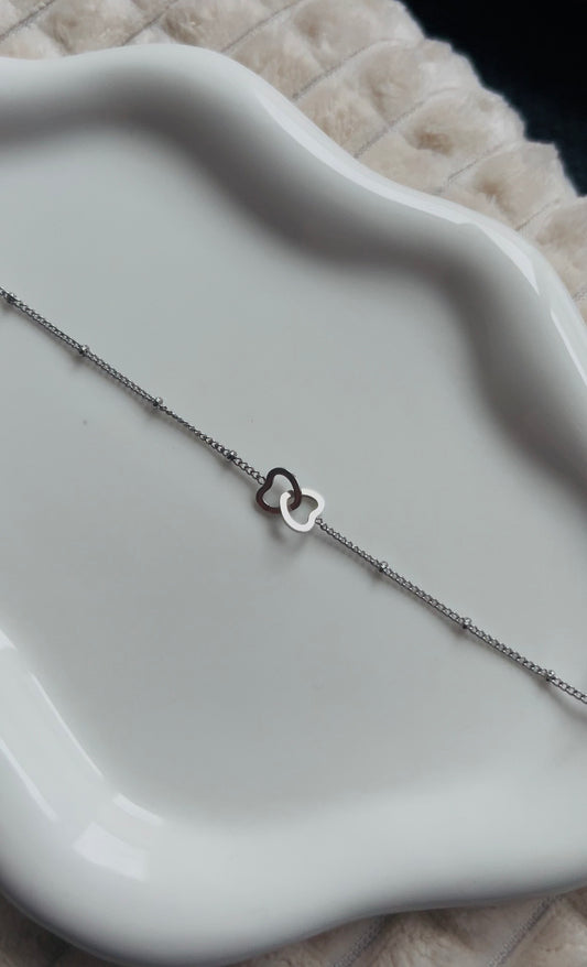 Connected Hearts Armband | silber